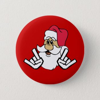 Metalhead Santa Button by HeavyMetalHitman at Zazzle