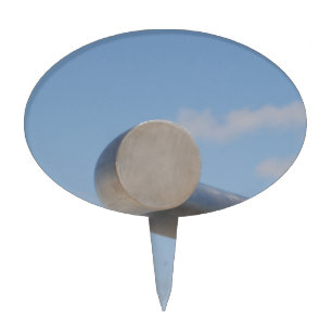 Metalic Blue Skies Cake Topper