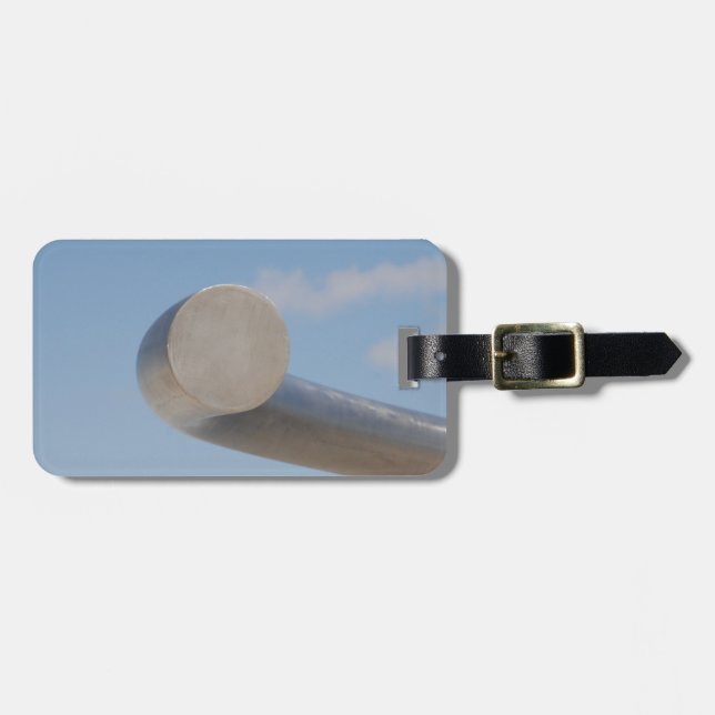 Metalic Blue Skies Luggage Tag (Front Horizontal)