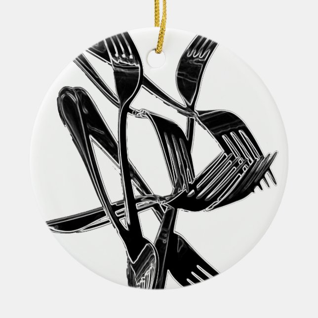 Metalic Ceramic Ornament (Front)