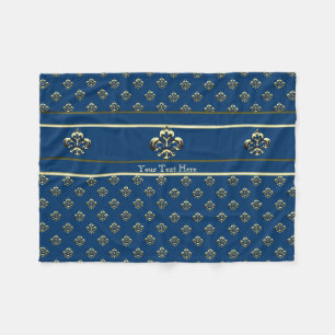 Metalic Fleur de lis (Gold) Fleece Blanket