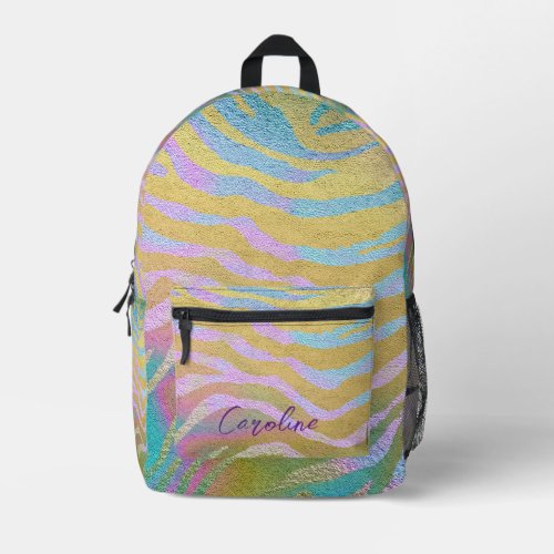 Metalic Gradient Colorful Animal Print Cut Sew Bag