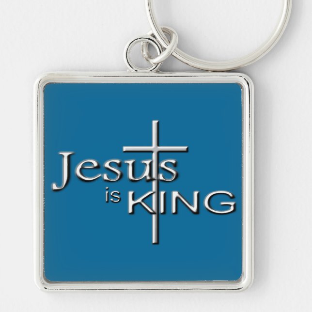 Metalic Jesus is KING Keychain (Front)