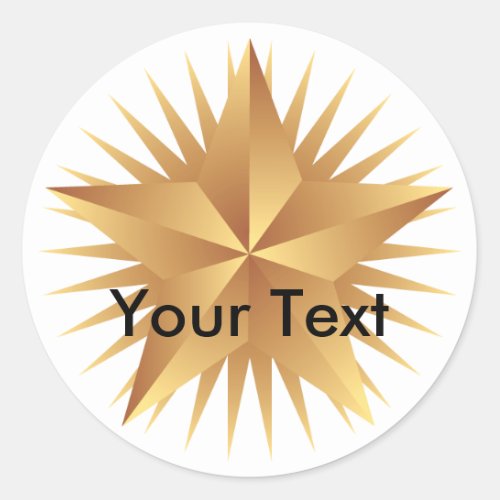 Metalic Look Gold Star Stickers