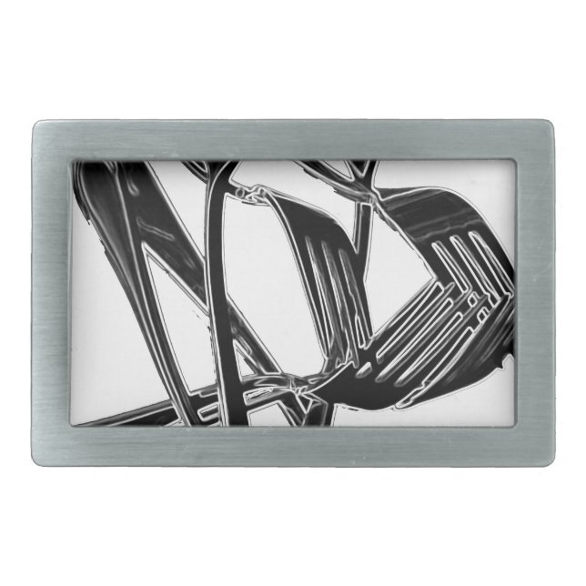 Metalic Rectangular Belt Buckle (Front)