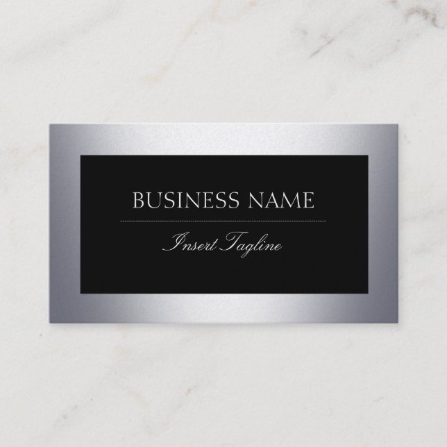 Metall Black Business Card (Front)