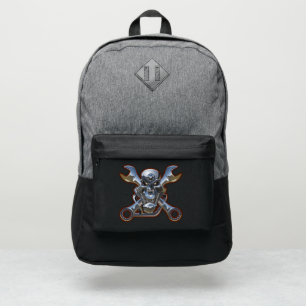 Metall skull with engine port authority® backpack