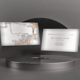 Metalli Rose Gold Copper Marble Appointment Silver Card