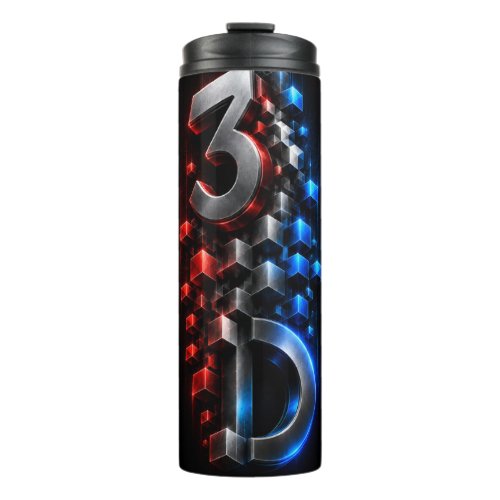 Metallic 3D Dimension Cubes Abstract Mug