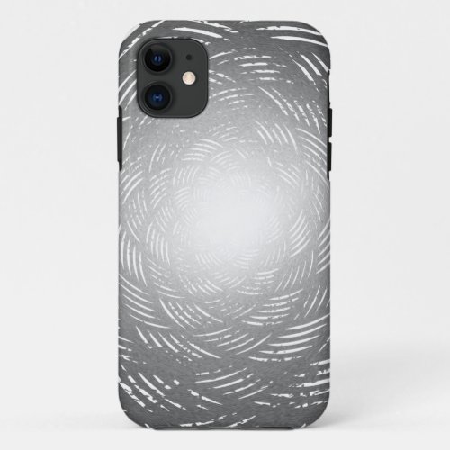 Metallic Abstract Flower _ BW iPhone 11 Case