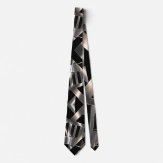 Metallic Abstract Piano Keys Neck Tie