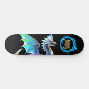 *~* Metallic AP88 Elemental Gold BLUE Dragon Skateboard