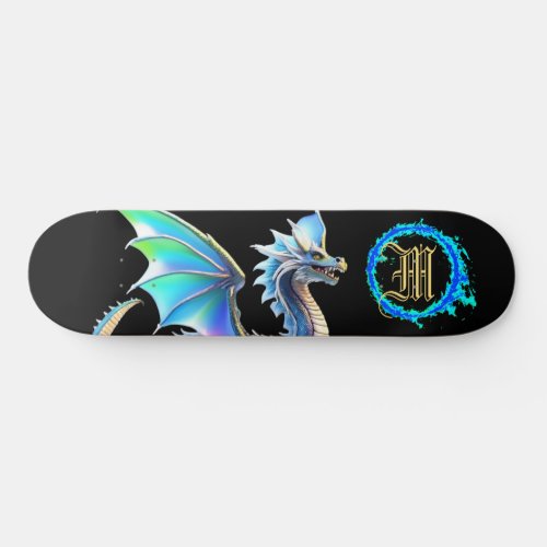  Metallic AP88 Elemental Gold BLUE Dragon  Skateboard