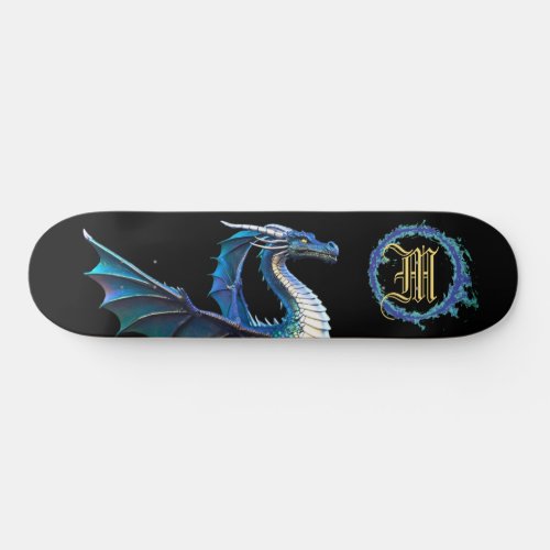  Metallic AP88 Elemental Golden BLUE Dragon  Skateboard