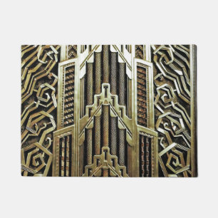 Metallic art nouveau design, vintage,elegant,chic, doormat