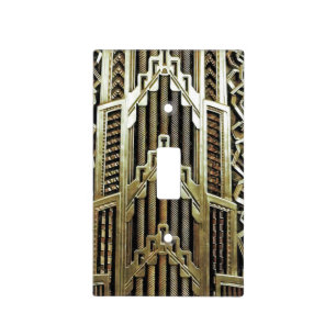 Metallic art nouveau design, vintage,elegant,chic, light switch cover