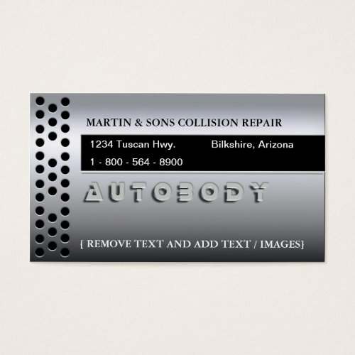 METALLIC AUTO BUSINESS CARDS