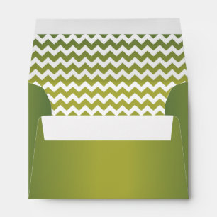 Metallic Autumn Green Chevron Midsize Envelope