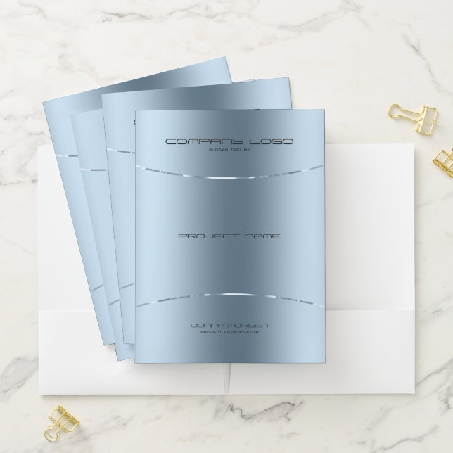 Metallic  background and stripe frame pocket folder (In Situ)