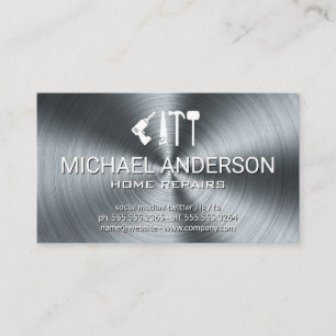 Metallic Background   Hardware Tools   Handyman Business Card