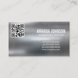 Metallic Background QR Code Business Card