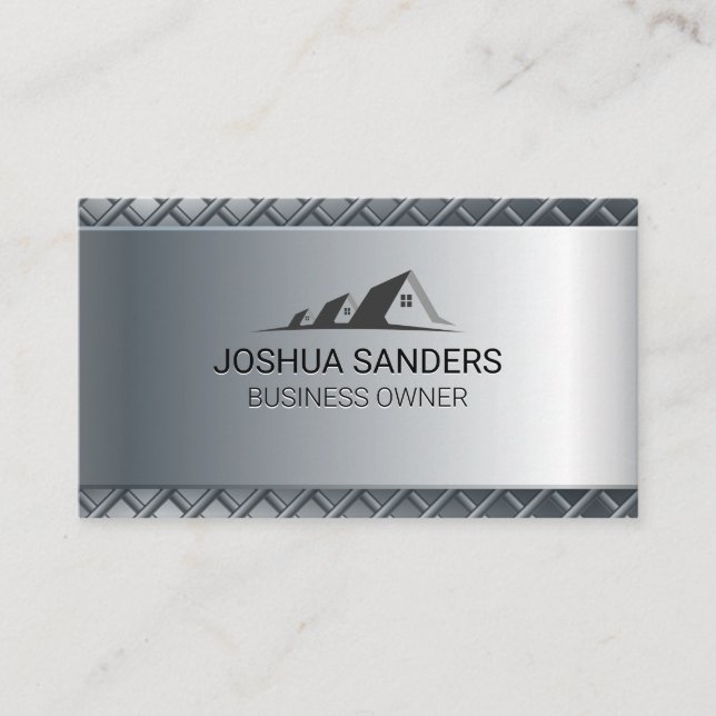 Metallic Background | Realtor Business Card (Front)
