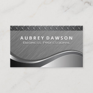 Metallic Background Steel Business Card