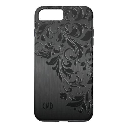 Metallic Black  Black Lace iPhone 8 Plus7 Plus Case