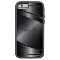 Metallic Black Design Brushed Aluminum Look iPhone 6 Case
