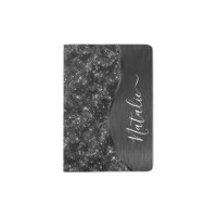 Metallic Black Glitter Personalized