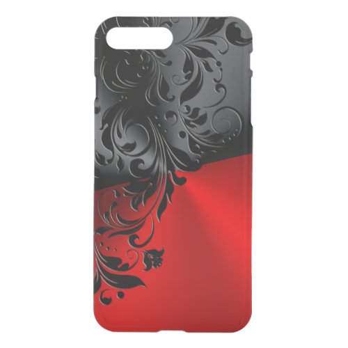 Metallic Black  Red With Black Lace iPhone 8 Plus7 Plus Case