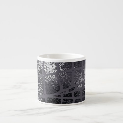 Metallic Black Snake Skin Elegant Texture Espresso Cup