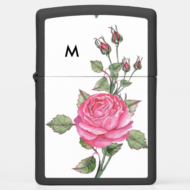 Metallic Black Stainless Steel Look Zippo Lighter (Front)