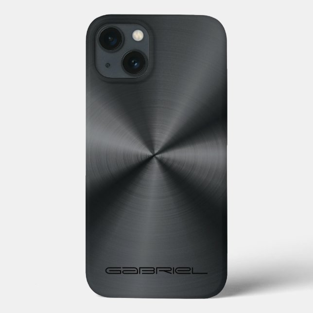 Metallic Black Tones Stainless Steel Look 2 Case-Mate iPhone Case (Back)