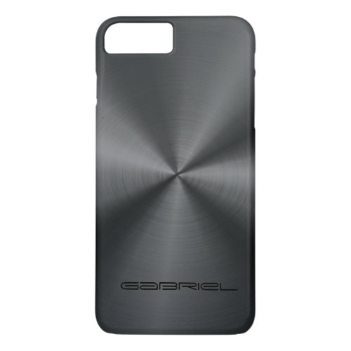 Metallic Black Tones Stainless Steel Look iPhone 8 Plus7 Plus Case