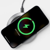 Metallic black with silve border wireless charger  (Phone)
