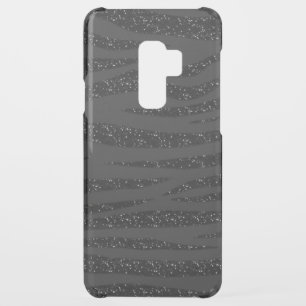Metallic Black Zebra Glitter Uncommon Samsung Galaxy S9 Plus Case