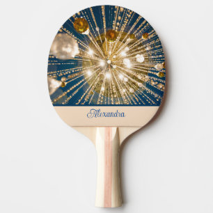 Metallic Bling Personalized Ping Pong Paddle