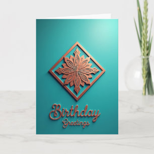 Metallic Bloom Birthday Card