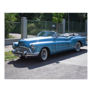 Metallic Blue Buick Skylark 1953 Poster