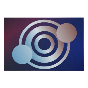 Metallic Blue Crop Circles Faux Canvas Print