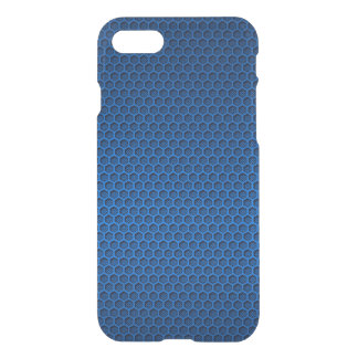 Metallic Blue Graphite Honeycomb Carbon Fiber iPhone SE/8/7 Case