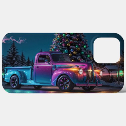 Metallic Blue  Purple 1940s Pickup Truck iPhone 13 Pro Max Case