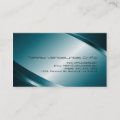 Metallic Blue-Stainless Steel look Business Card | Zazzle