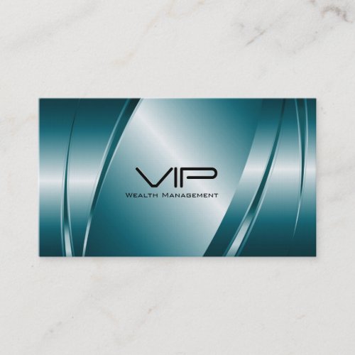 Metallic Blue-Stainless Steel look Business Card
