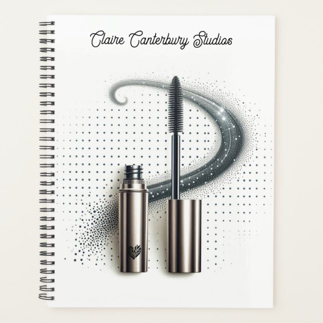 Metallic Bold Mascara Swoosh  Planner (Front)