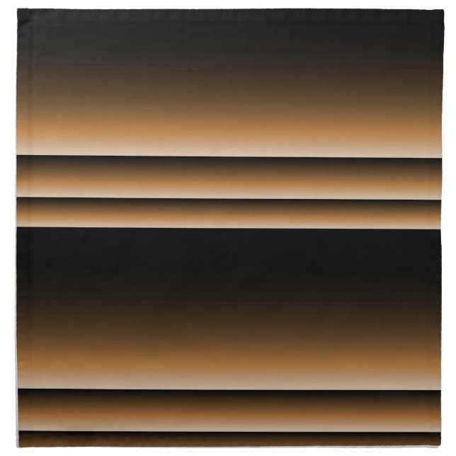 Metallic Bronze Copper Brown Ombre Stripes Cloth Napkin (Front)