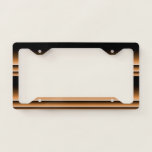 Metallic Bronze Copper Brown Ombre Stripes License Plate Frame at Zazzle