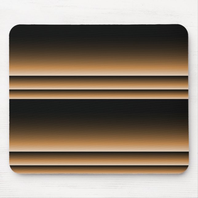 Metallic Bronze Copper Brown Ombre Stripes Mouse Pad (Front)