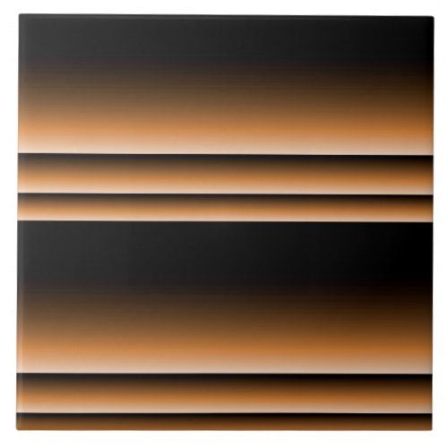Metallic Bronze Copper Brown Ombre Stripes Tile